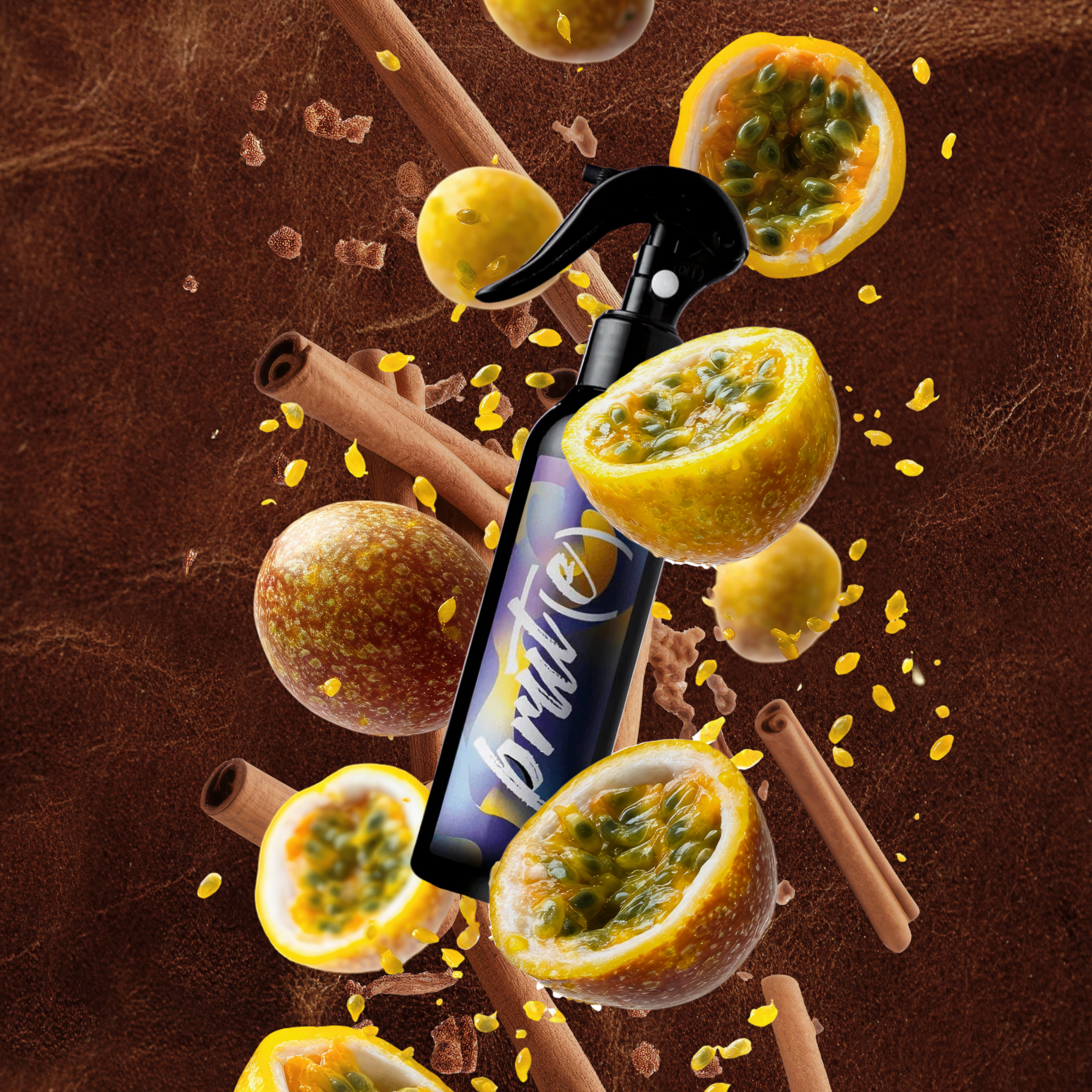 Brute Euphoria Air Freshener – Passion Fruit, Spices & Leather | Premium Essential Oil Spray