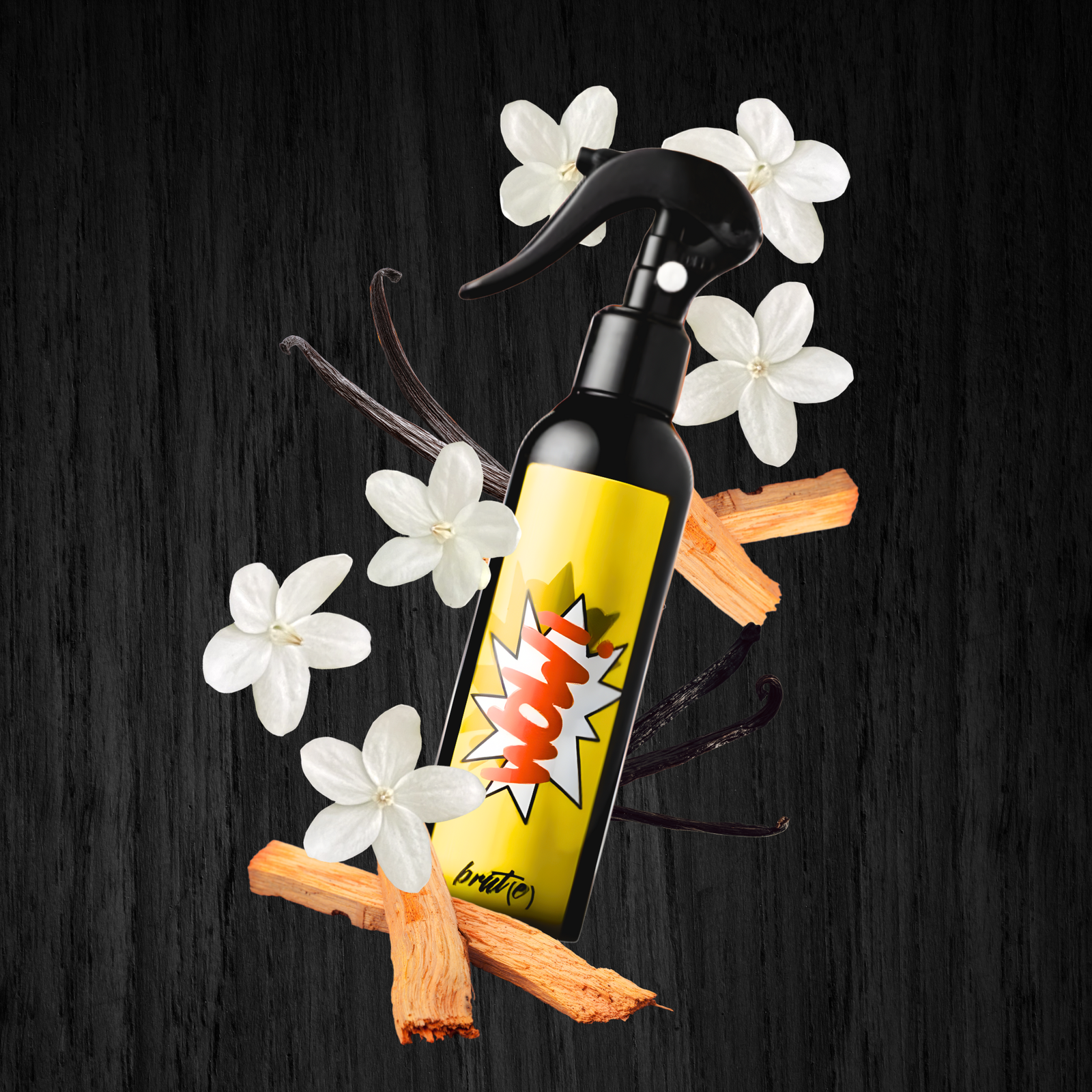 Brute Wow Air Freshener – Jasmine, Vanilla & Sandalwood | Premium Essential Oil Spray